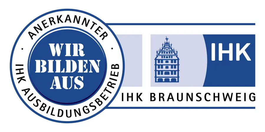 IHK Braunschweig certification logo, recognizing the company's commitment to quality vocational training and education.