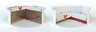 PROTEGO floating roof drainage system