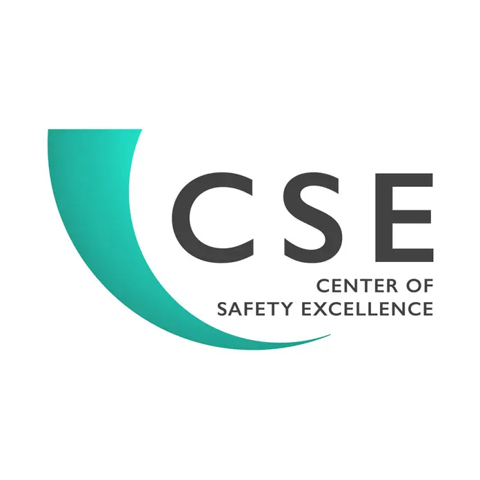 Logo of the Center of Safety Excellence (CSE), representing a commitment to high standards in safety practices and protocols.